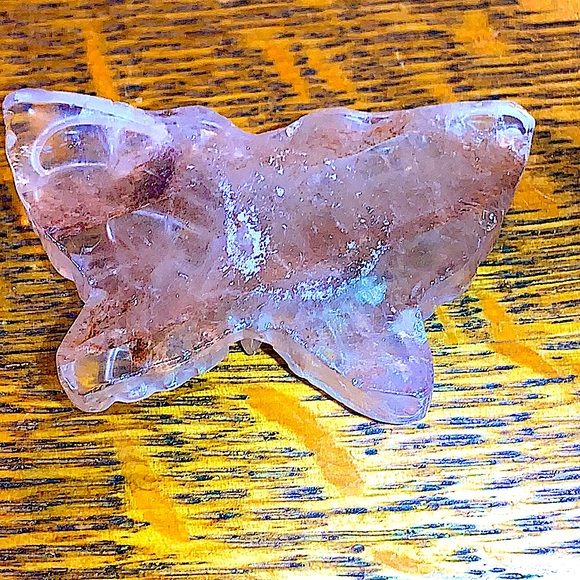 BUTTERFLY FIRE QUARTZ CARVED CRYSTAL HEALING STONE NEW - Picture 5 of 8